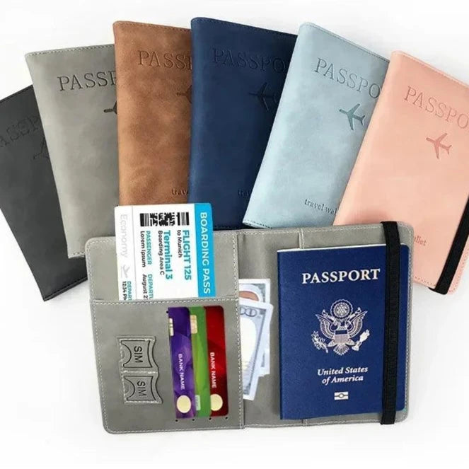 PU Travel Wallet - RFID Passport & ID Holder - BonVoyage