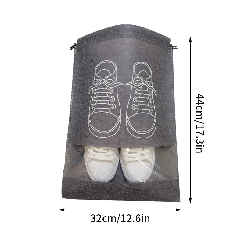 Portable Waterproof Shoe Storage Bags with Zipper Organizer