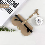 Load image into Gallery viewer, Litchi PU Leather Glasses Case – Cute Hanging Travel Bag
