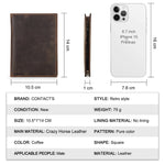 Load image into Gallery viewer, RFID Cow Leather Passport Wallet w/ Airtag &amp; Card Slots
