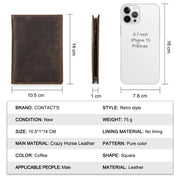 RFID Cow Leather Passport Wallet w/ Airtag & Card Slots