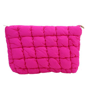 Travel Puffer Makeup Bag – Quilted Cosmetic Organizer Case