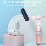 Load image into Gallery viewer, Mini USB Fan 2000mAh 3-Speed Foldable Pocket Power Bank
