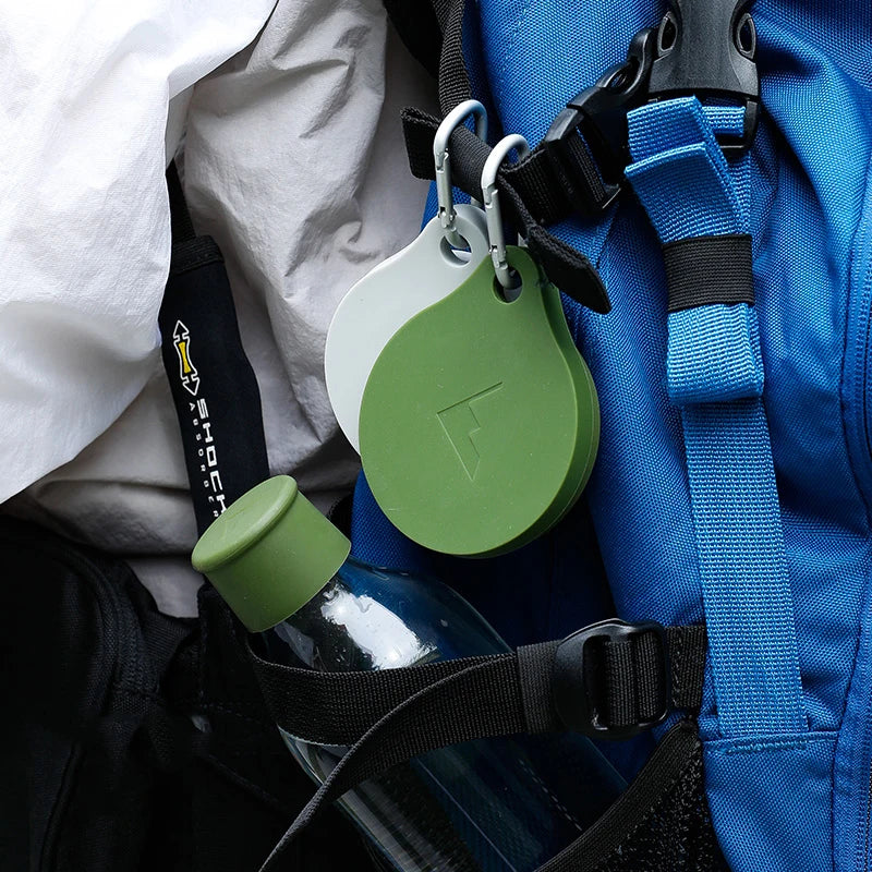 150ML Portable Silicone Folding Cup w/ Lid for Travel