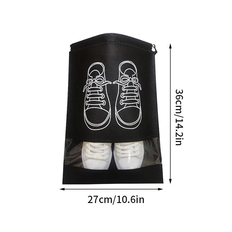 Portable Waterproof Shoe Storage Bags with Zipper Organizer