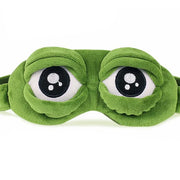 3D Sad Frog Sleep Mask – Soft Portable Travel Eyepatch