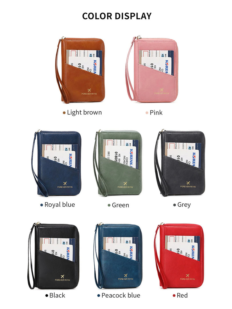 Retro RFID Passport Bag & Cover for Men & Women – Travel