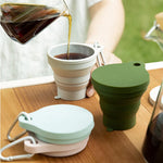 Load image into Gallery viewer, 150ML Portable Silicone Folding Cup w/ Lid for Travel
