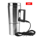 Load image into Gallery viewer, 12V/24V Travel Electric Heating Kettle, 300ml Stainless Steel
