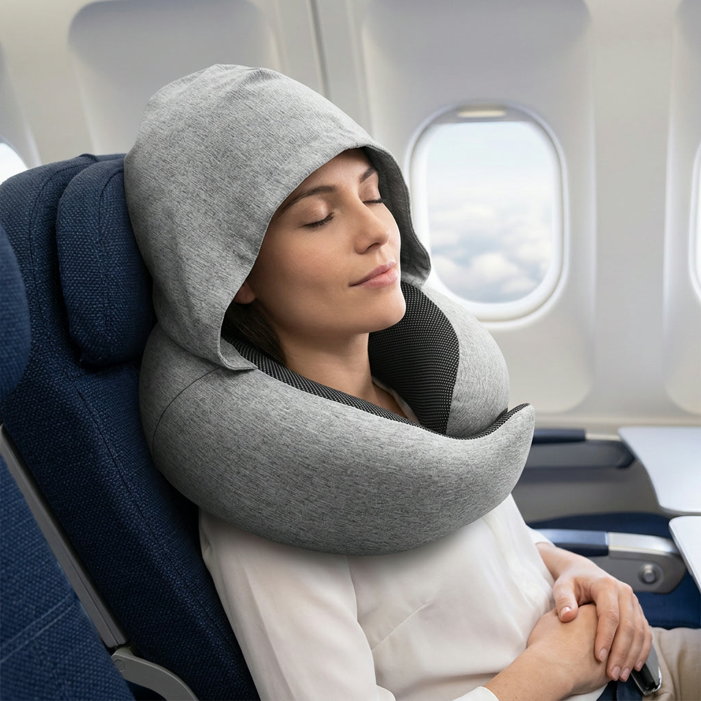 Travel Neck Pillow for Comfort & Support – Memory Foam U-Shape