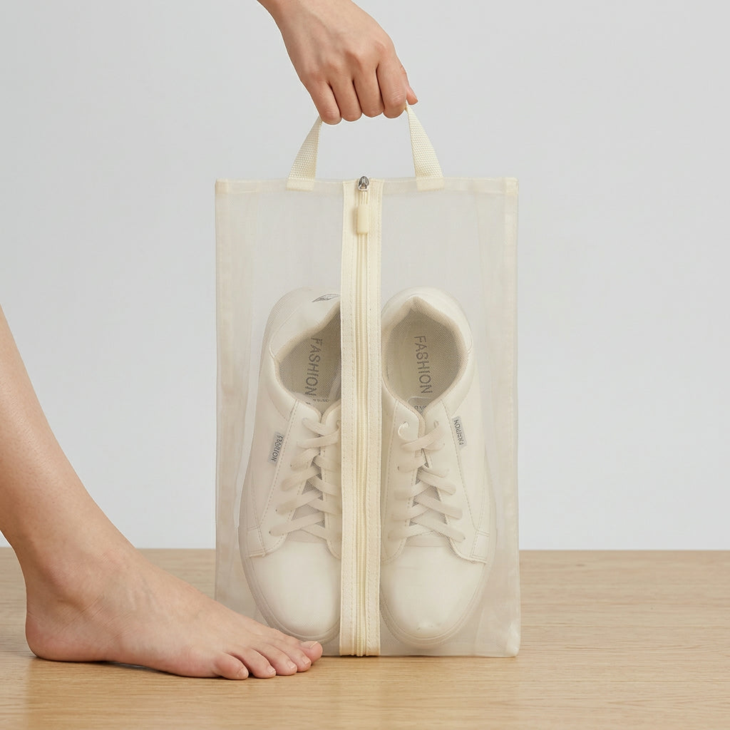 Travel Shoe Storage Bag for Organized Packing – Breathable Mesh Design