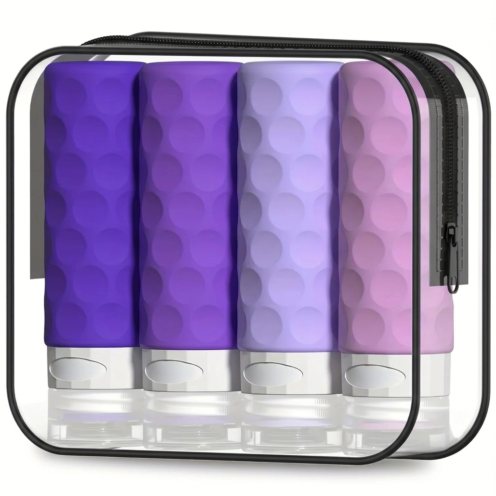 Travel Toiletry Bottles Set for Easy Packing – Refillable TSA-Approved
