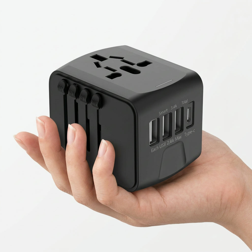 Universal Travel Charger – Worldwide AC Adapter with Dual USB