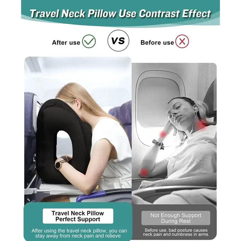 Inflatable Headrest Travel Pillow - BonVoyage