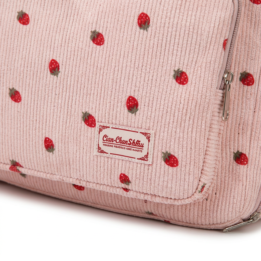 Corduroy Travel Tote Bag – Spacious Carry-On with Shoe Compartment