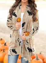 Load image into Gallery viewer, Halloween Theme Printed Coat – Knitted Polyester Small Cardigan (S–5XL)
