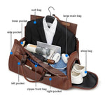 Load image into Gallery viewer, Extra Large Foldable Duffle Bag Waterproof Leather
