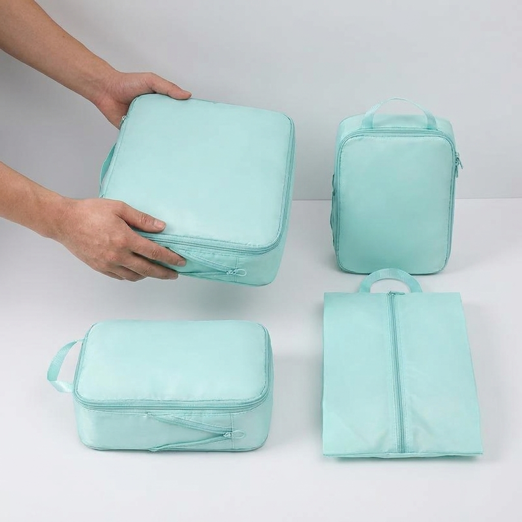 Travel Compression Packing Cubes – Space-Saving Waterproof Organizer Set