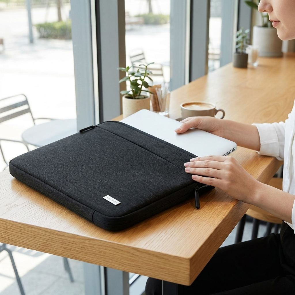 Multi-Pocket Laptop Sleeve – Secure Travel Storage with Shockproof Design