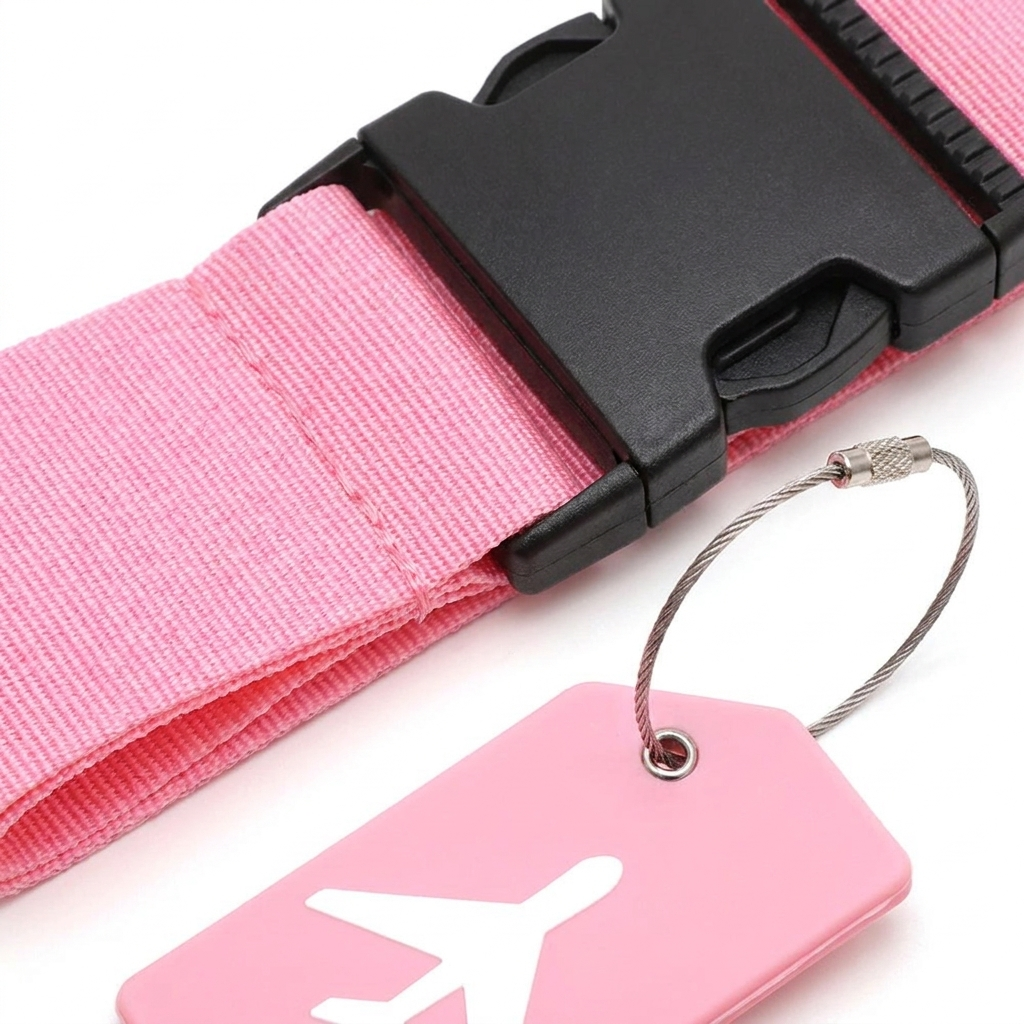Luggage Strap Set – Secure Travel with Adjustable Strap & Tag