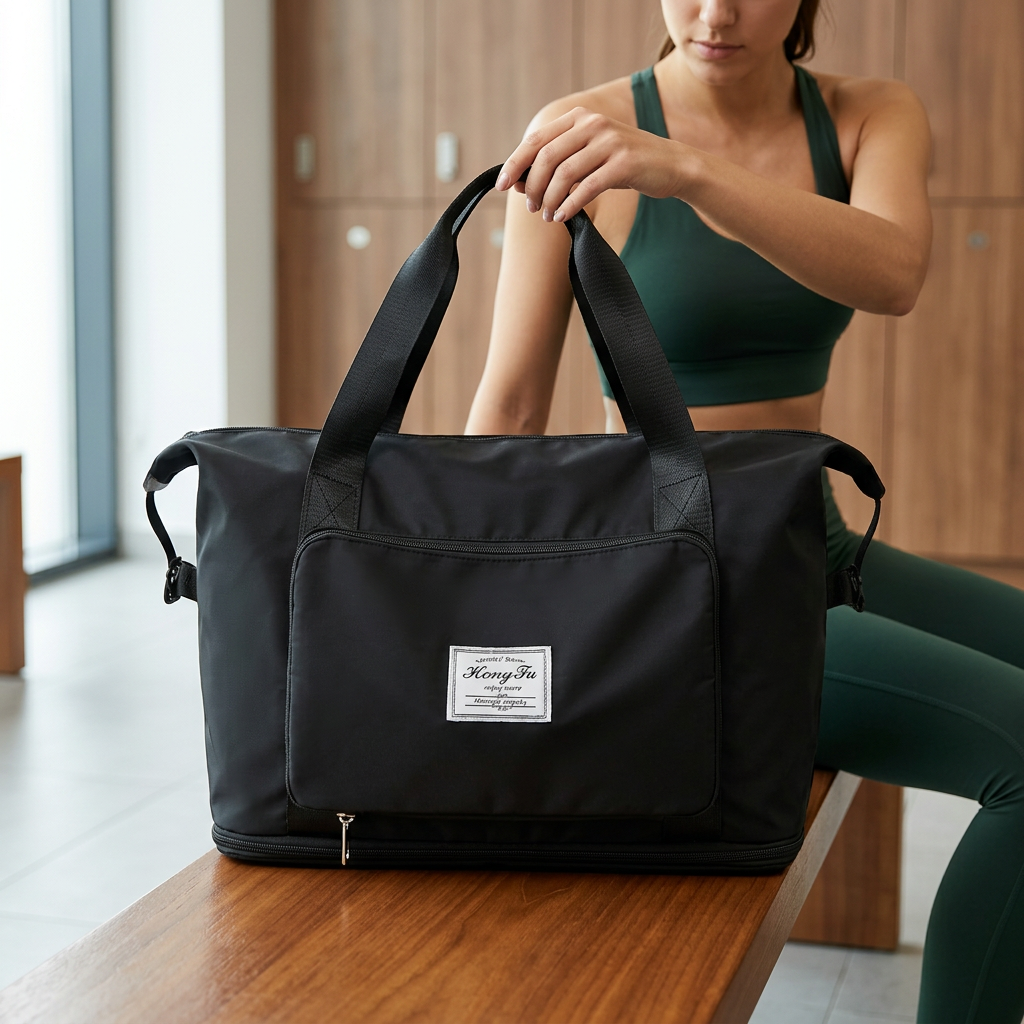 Foldable Travel Bag – Large Capacity Waterproof Nylon Tote