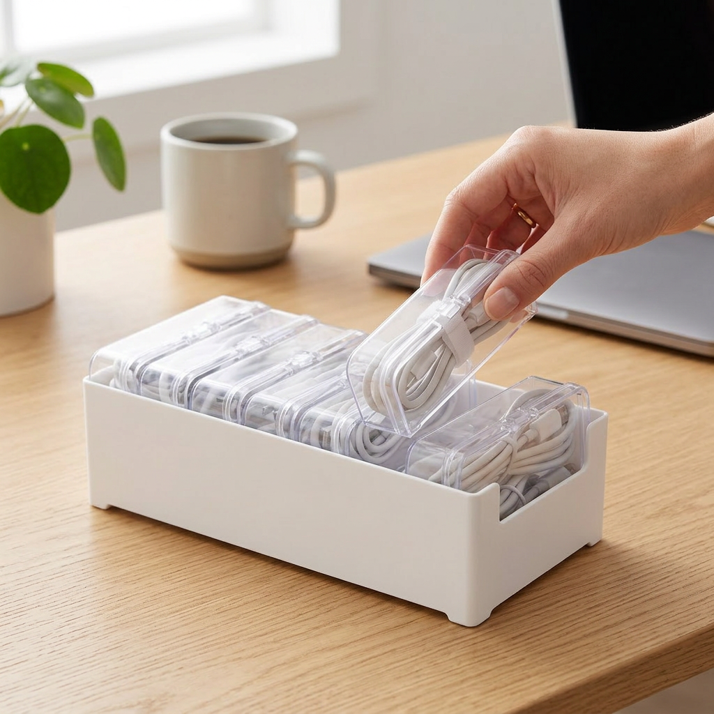 Cable Organizer Box – Tangle-Free Travel Storage Case