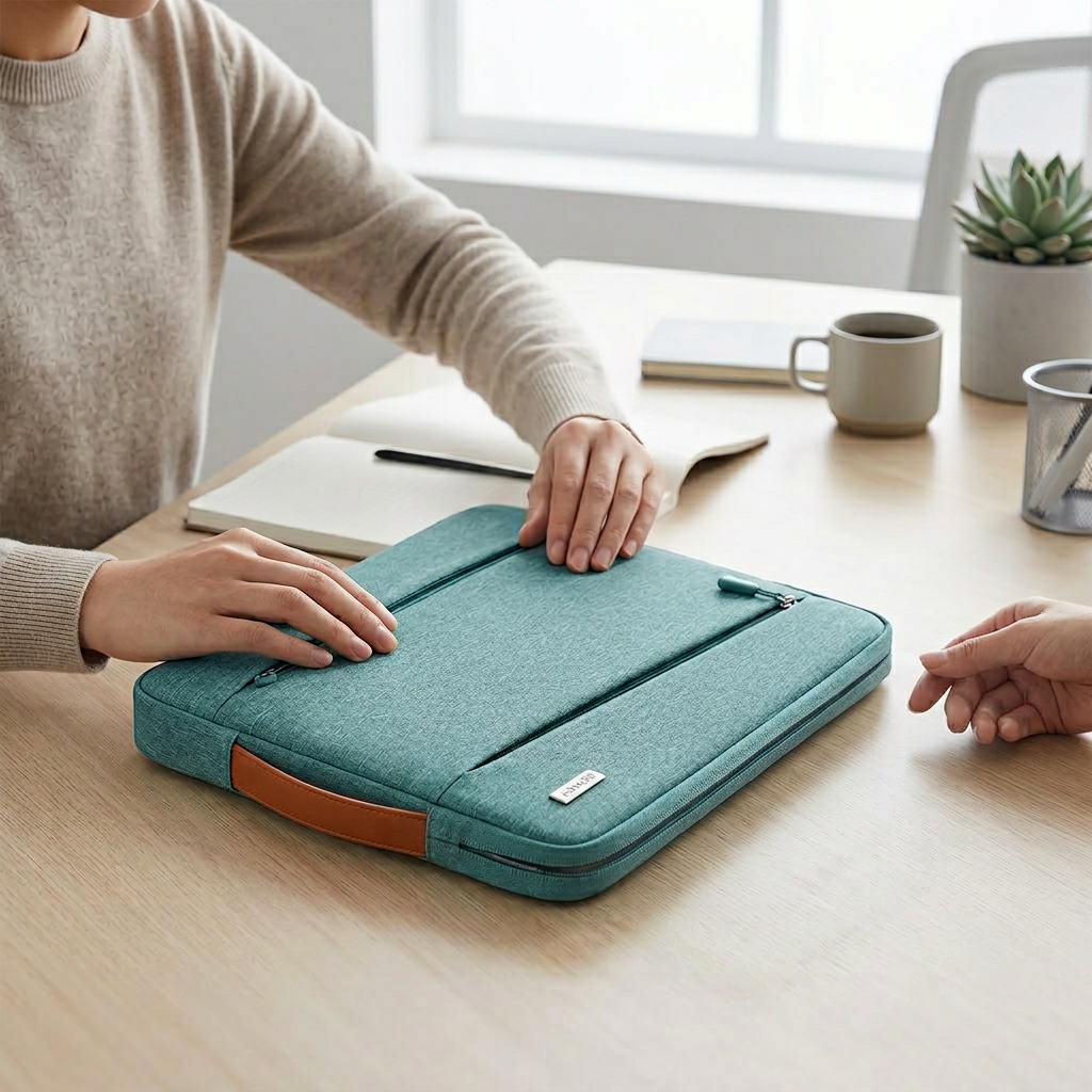 Multi-Pocket Laptop Sleeve – Organized Travel Storage & Shockproof Design