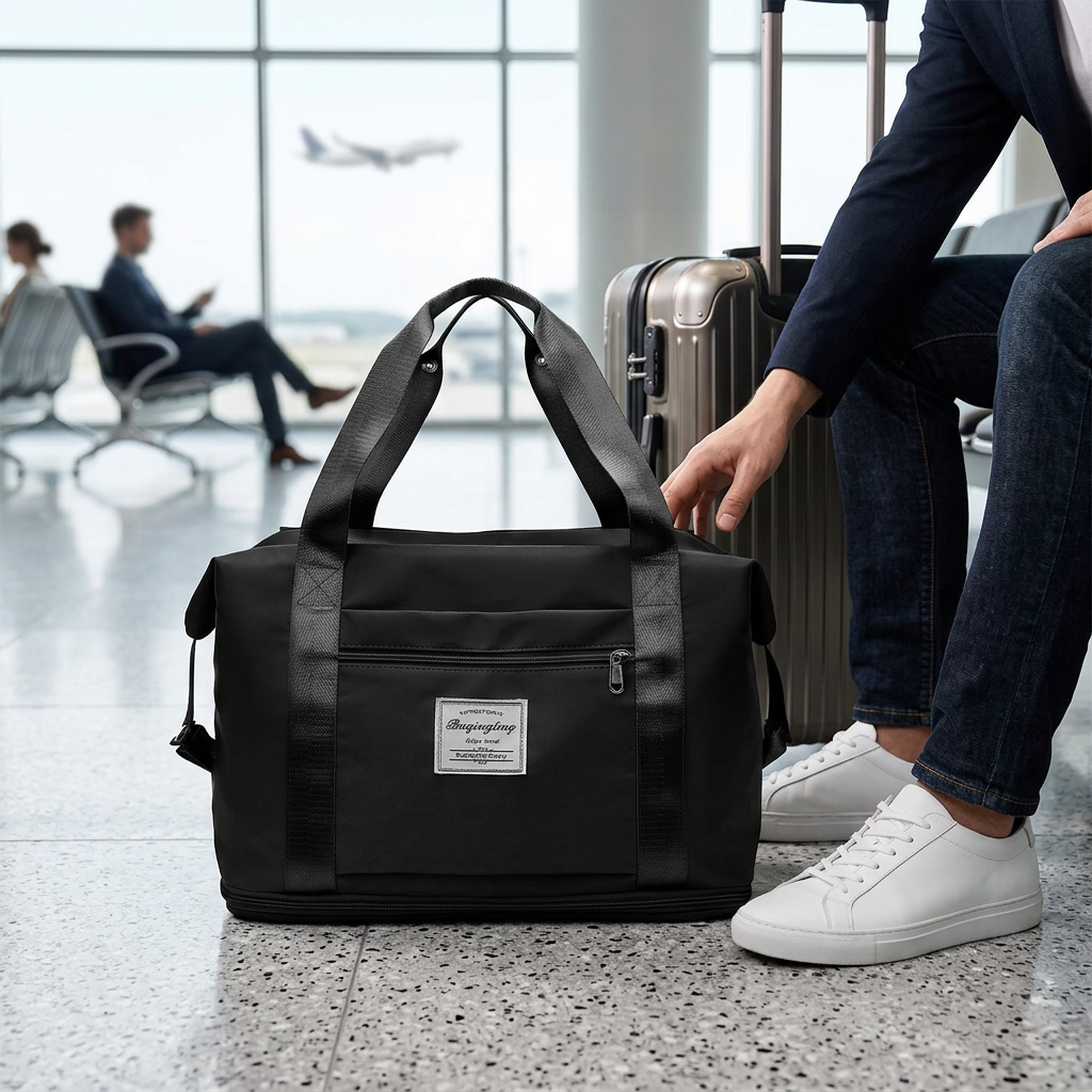 Large Capacity Travel Bag – Expandable & Foldable Waterproof Polyester