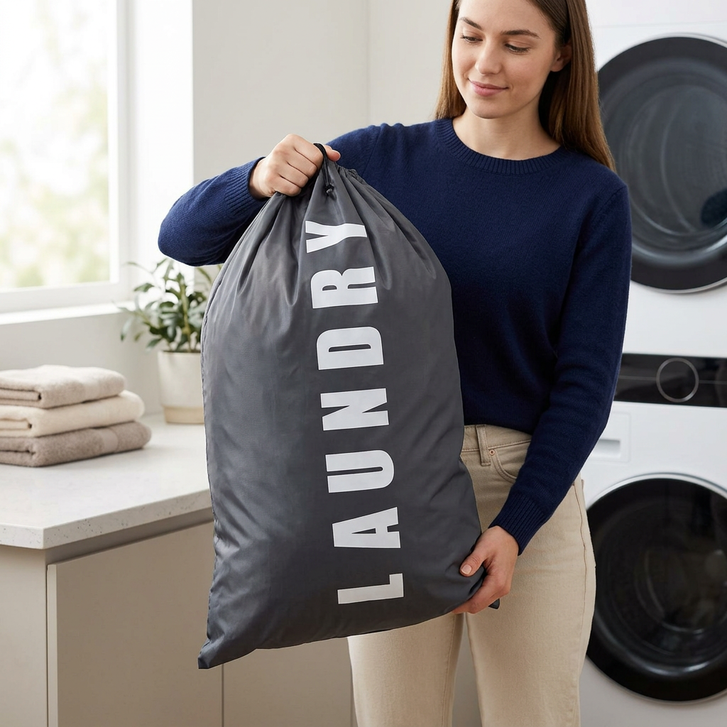 Travel Laundry Bag – Lightweight & Reusable Oxford Fabric