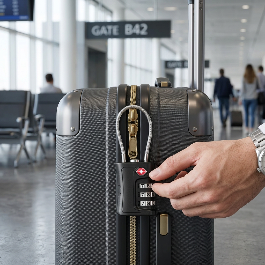 TSA Travel Padlock – Secure Luggage with Resettable Combination