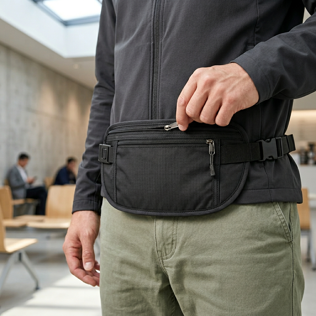 Lightweight Outdoor Waist Pack – Secure Travel & Durable Nylon