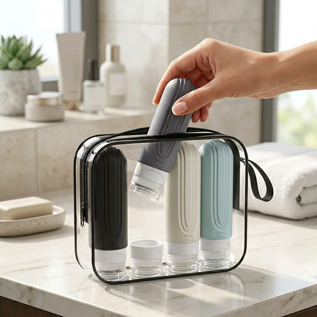 Travel Bottles Set – Leak-Proof Squeezable BPA-Free Toiletry Containers
