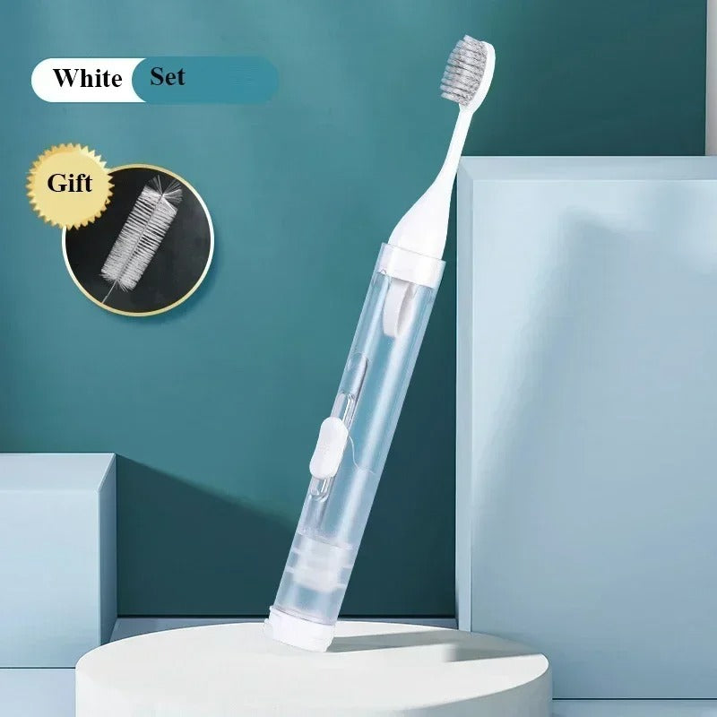 Portable Folding Travel Toothbrush Set with Holder