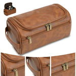 Load image into Gallery viewer, Leather Travel Toiletry Bag for Men &amp; Women | Dopp Kit
