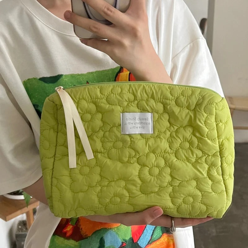 Floral Makeup Bag for Women – Travel Cosmetic Organizer