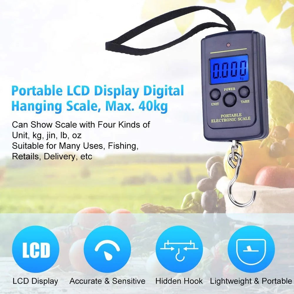 Mini Digital Hanging Scale 40kg/10g for Luggage
