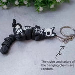 Load image into Gallery viewer, Skeleton Cat 3D Keychain – Personalized Toy Charm for Bags &amp; Cars
