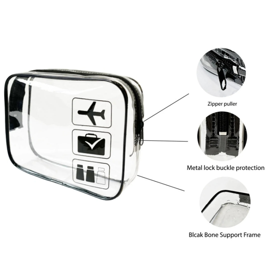 Clear Waterproof Makeup Bag for Travel Toiletries