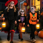 Load image into Gallery viewer, Collapsible Pumpkin Lantern (Travel Size) – LED Jack-o-lantern
