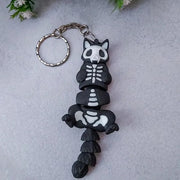 Skeleton Cat 3D Keychain – Personalized Toy Charm for Bags & Cars