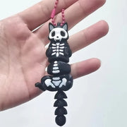 Skeleton Cat 3D Keychain – Personalized Toy Charm for Bags & Cars