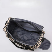 Leopard Print Travel Duffle Bag with Shoe Compartment