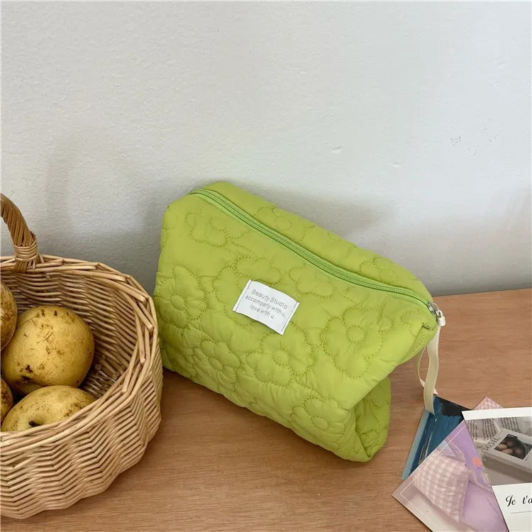 Floral Makeup Bag for Women – Travel Cosmetic Organizer