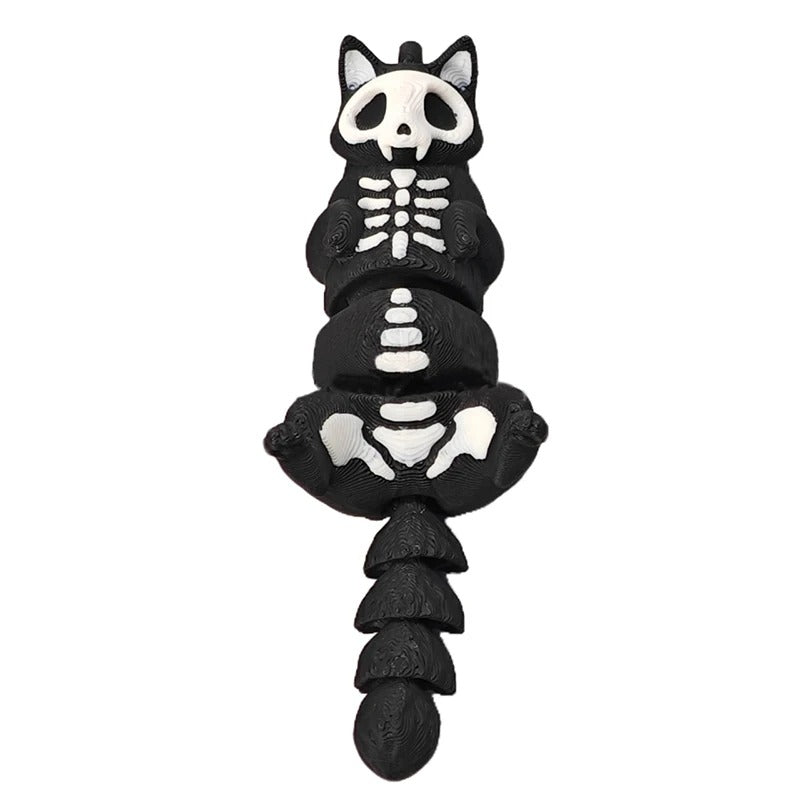 Skeleton Cat 3D Keychain – Personalized Toy Charm for Bags & Cars