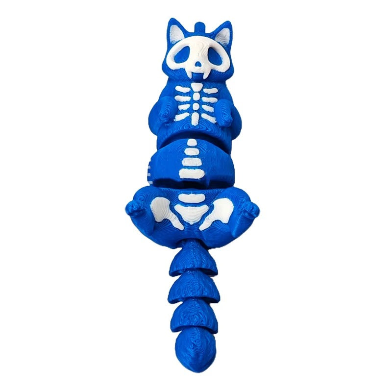 Skeleton Cat 3D Keychain – Personalized Toy Charm for Bags & Cars