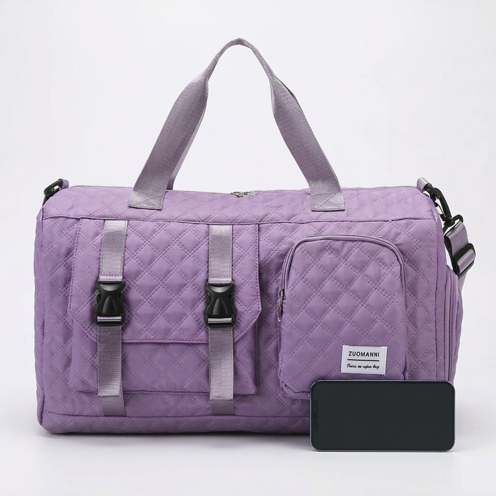 Nylon Travel Duffle Bag – Lightweight Carry-On with Multi-Pockets
