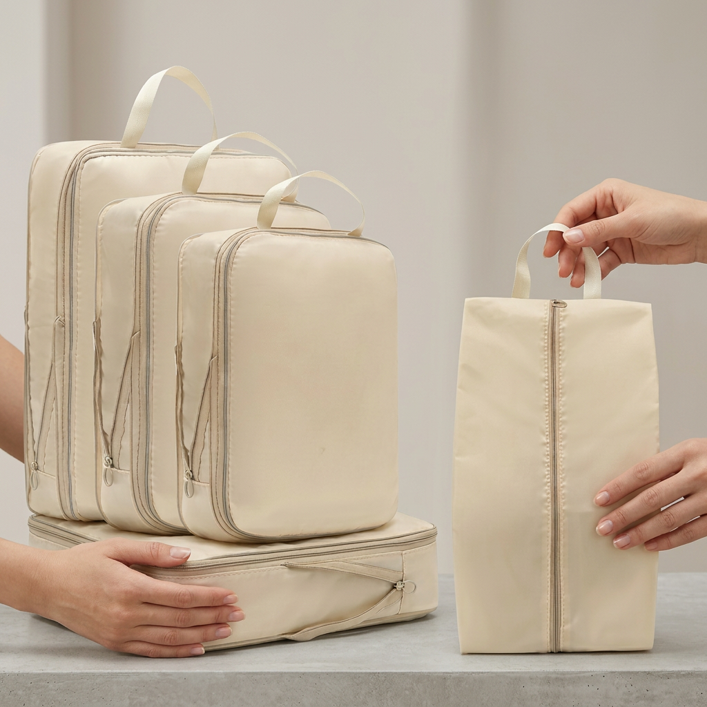 Travel Compression Packing Cubes – Space-Saving Waterproof Organizers