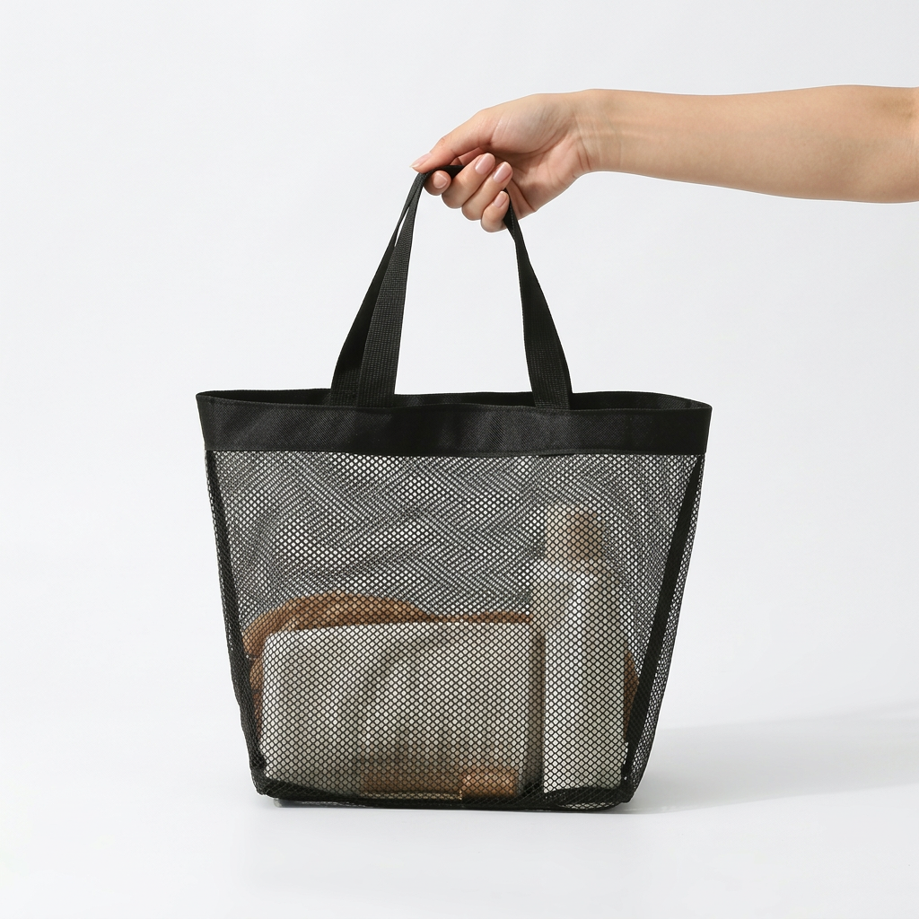 Mesh Shower Toiletry Bag – Quick-Dry Hanging Travel Organizer