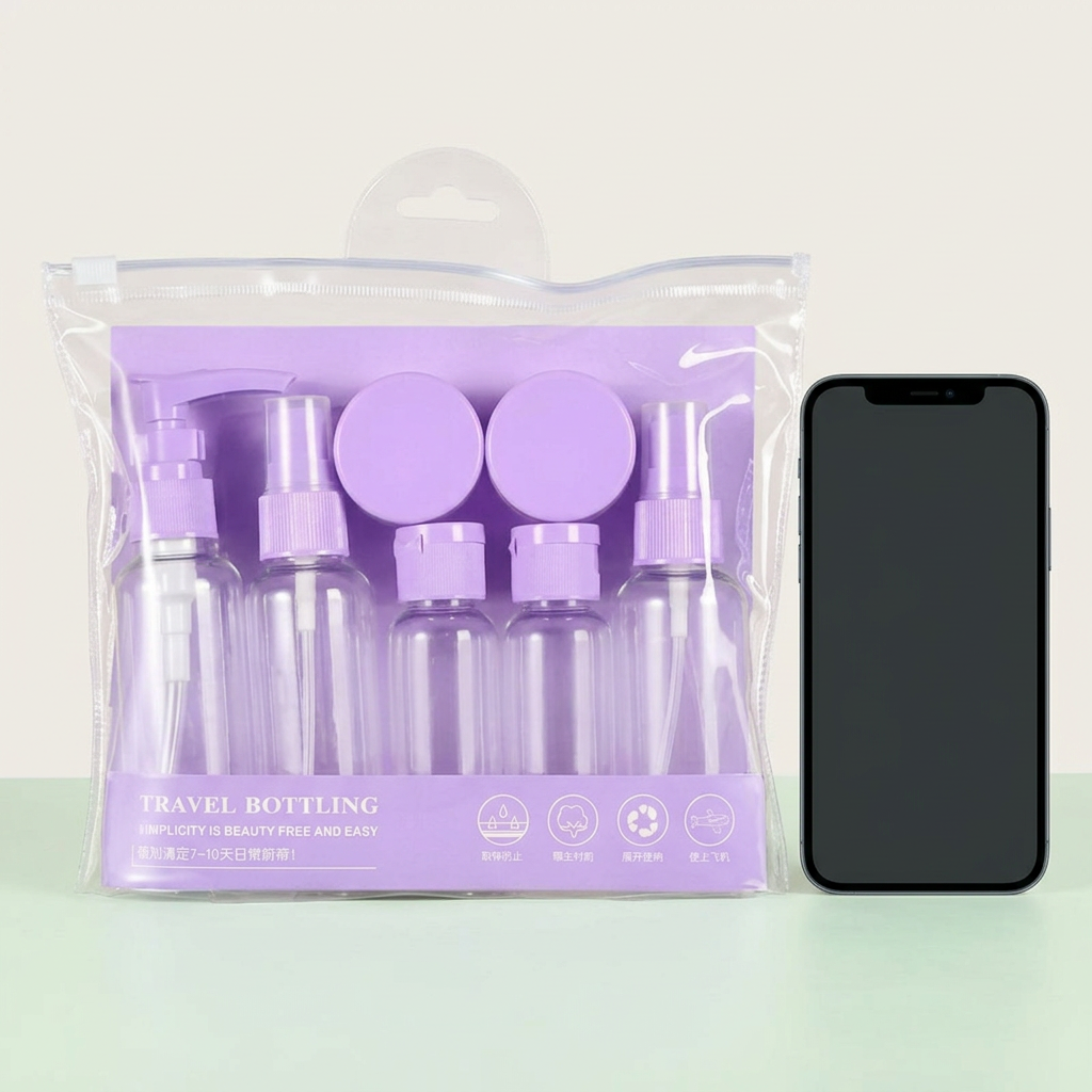 Travel Bottle Set – Refillable & Portable 7-Piece Skin Care Kit