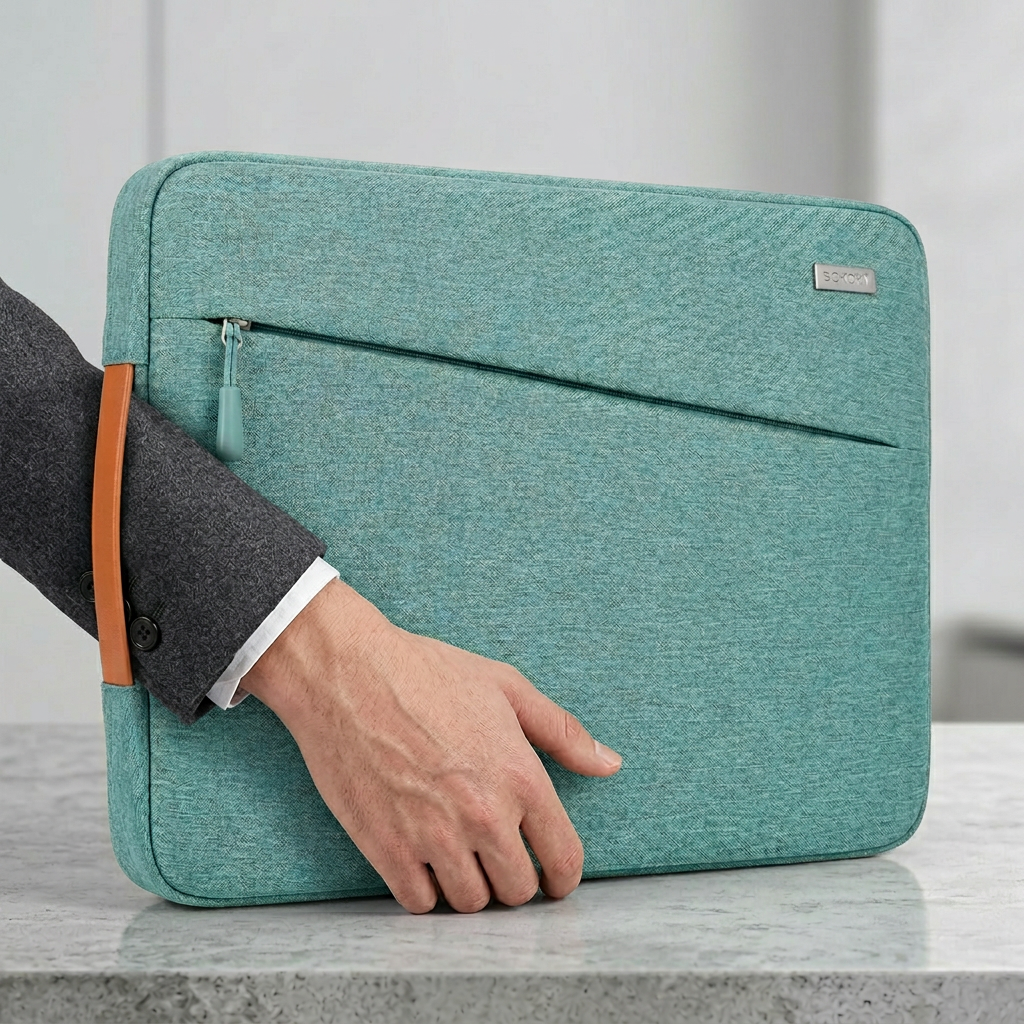 Multi-Pocket Laptop Sleeve – Organized Travel Storage & Shockproof Design